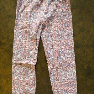 LuLaRoe Kids Leggings - Blue and Pink Pattern